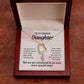To My Bonus Daughter My World is a Brighter Place Forever Necklace w Message Card-Express Your Love Gifts