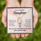 To My Bonus Daughter My World is a Brighter Place Forever Necklace w Message Card-Express Your Love Gifts
