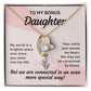 To My Bonus Daughter My World is a Brighter Place Forever Necklace w Message Card-Express Your Love Gifts