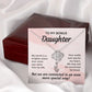 To My Bonus Daughter My World is a Brighter Place Infinity Knot Necklace Message Card-Express Your Love Gifts