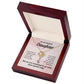 To My Bonus Daughter My World is a Brighter Place Infinity Knot Necklace Message Card-Express Your Love Gifts