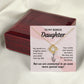 To My Bonus Daughter My World is a Brighter Place Infinity Knot Necklace Message Card-Express Your Love Gifts