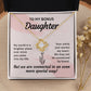 To My Bonus Daughter My World is a Brighter Place Infinity Knot Necklace Message Card-Express Your Love Gifts