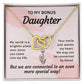 To My Bonus Daughter My World is a Brighter Place Inseparable Necklace-Express Your Love Gifts