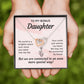 To My Bonus Daughter My World is a Brighter Place Inseparable Necklace-Express Your Love Gifts