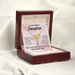 To My Bonus Daughter My World is a Brighter Place Inseparable Necklace-Express Your Love Gifts