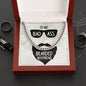To My Boyfriend To My Badass Bearded Boyfriend Cuban Chain-Express Your Love Gifts