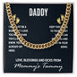 To My Dad I May Just Be a Bump Cuban Chain-Express Your Love Gifts