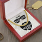 To My Dad To My Badass Bearded Dad Cuban Chain-Express Your Love Gifts