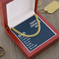 To My Dad You Are The World Father's Day Message Cuban Chain-Express Your Love Gifts