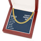 To My Dad You Are The World Father's Day Message Cuban Chain-Express Your Love Gifts