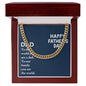 To My Dad You Are The World Father's Day Message Cuban Chain-Express Your Love Gifts