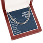 To My Dad You Are The World Father's Day Message Cuban Chain-Express Your Love Gifts