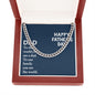 To My Dad You Are The World Father's Day Message Cuban Chain-Express Your Love Gifts