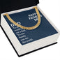 To My Dad You Are The World Father's Day Message Cuban Chain-Express Your Love Gifts