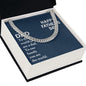 To My Dad You Are The World Father's Day Message Cuban Chain-Express Your Love Gifts