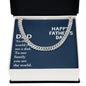 To My Dad You Are The World Father's Day Message Cuban Chain-Express Your Love Gifts