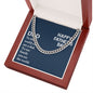 To My Dad You Are The World Father's Day Message Cuban Chain-Express Your Love Gifts