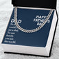 To My Dad You Are The World Father's Day Message Cuban Chain-Express Your Love Gifts