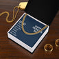 To My Dad You Are The World Father's Day Message Cuban Chain-Express Your Love Gifts