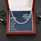 To My Dad You Are The World Father's Day Message Cuban Chain-Express Your Love Gifts