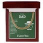 To My Dad You're the Greatest Cuban Chain-Express Your Love Gifts