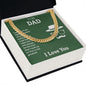 To My Dad You're the Greatest Cuban Chain-Express Your Love Gifts