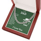 To My Dad You're the Greatest Cuban Chain-Express Your Love Gifts