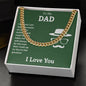 To My Dad You're the Greatest Cuban Chain-Express Your Love Gifts