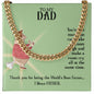 To My Dad You're the Man Cuban Chain-Express Your Love Gifts