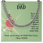 To My Dad You're the Man Cuban Chain-Express Your Love Gifts