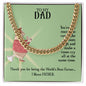 To My Dad You're the Man Cuban Chain-Express Your Love Gifts