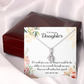 To My Daughter Ability to See Alluring Ribbon Necklace Message Card-Express Your Love Gifts