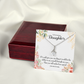 To My Daughter Ability to See Alluring Ribbon Necklace Message Card-Express Your Love Gifts