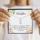 To My Daughter Ability to See Alluring Ribbon Necklace Message Card-Express Your Love Gifts
