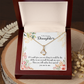 To My Daughter Ability to See Alluring Ribbon Necklace Message Card-Express Your Love Gifts