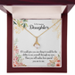 To My Daughter Ability to See Alluring Ribbon Necklace Message Card-Express Your Love Gifts