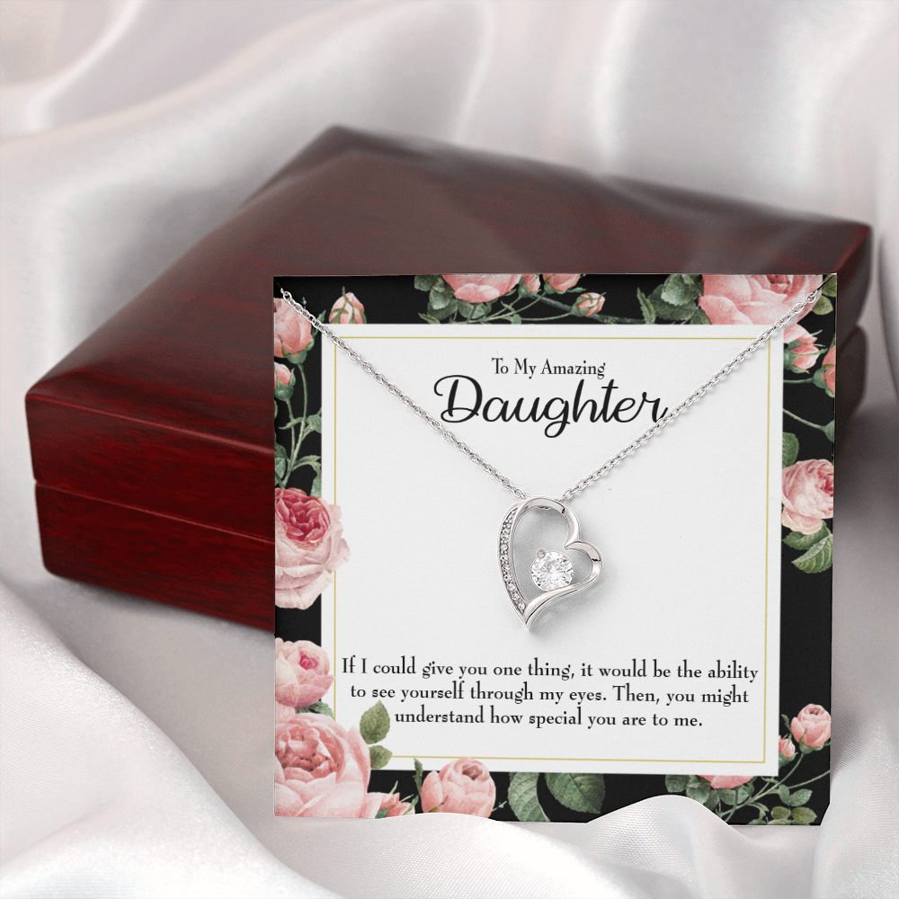 To My Daughter Ability to See Forever Necklace w Message Card-Express Your Love Gifts