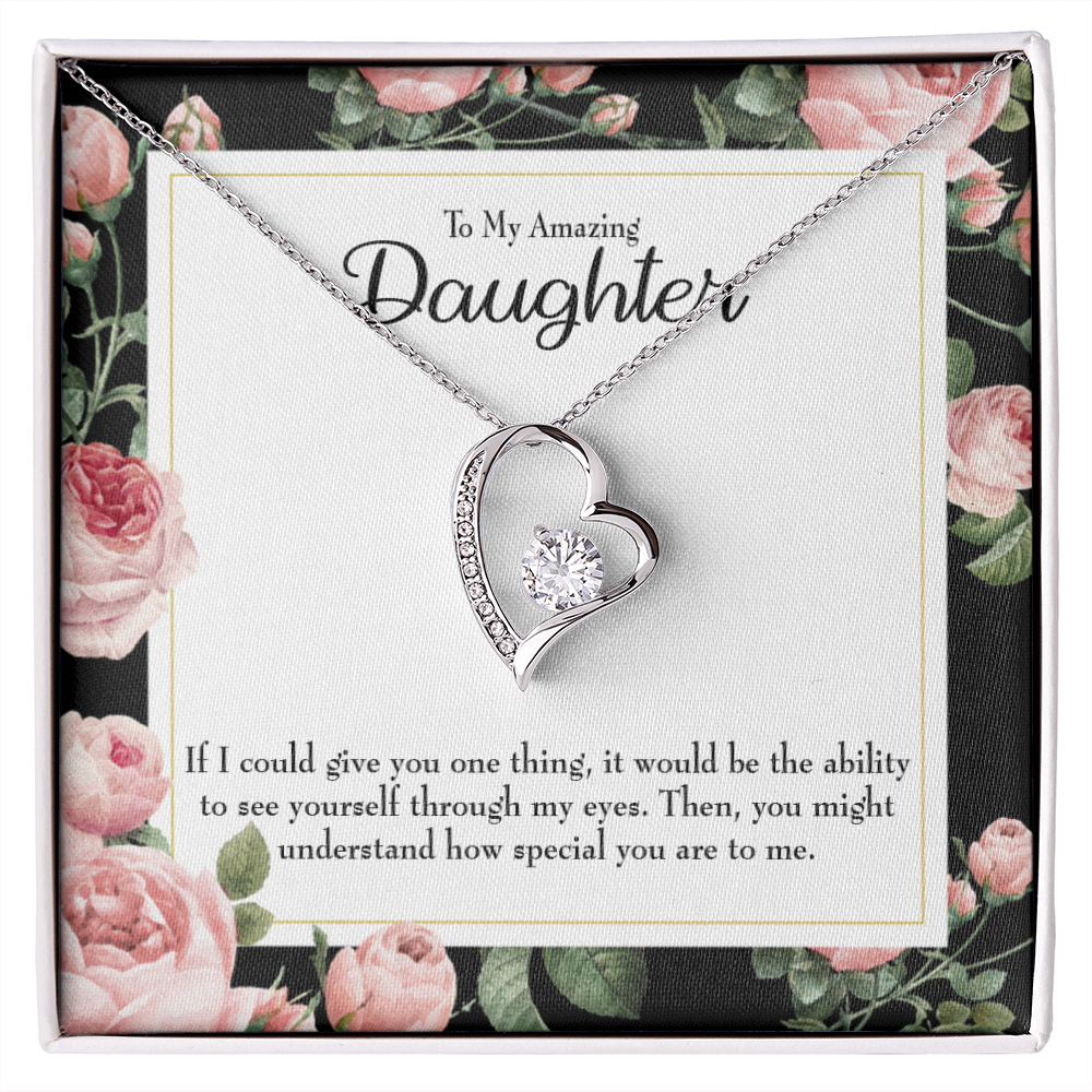 To My Daughter Ability to See Forever Necklace w Message Card-Express Your Love Gifts