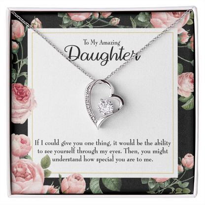 To My Daughter Ability to See Forever Necklace w Message Card-Express Your Love Gifts