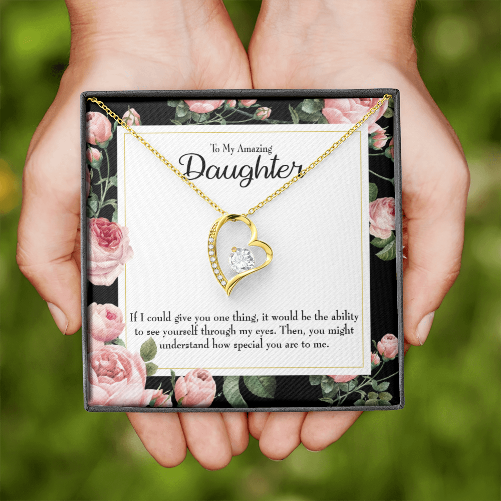 To My Daughter Ability to See Forever Necklace w Message Card-Express Your Love Gifts