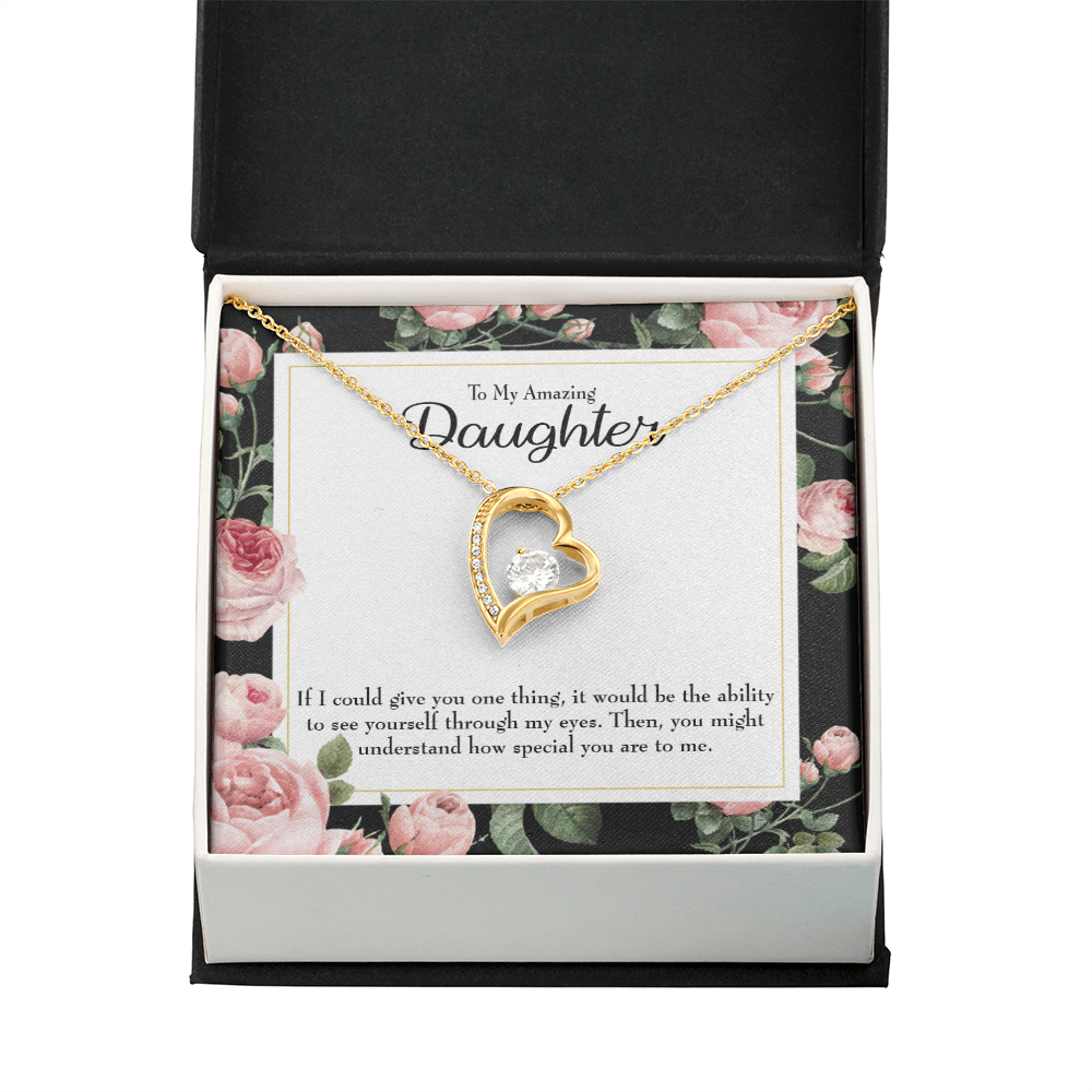 To My Daughter Ability to See Forever Necklace w Message Card-Express Your Love Gifts