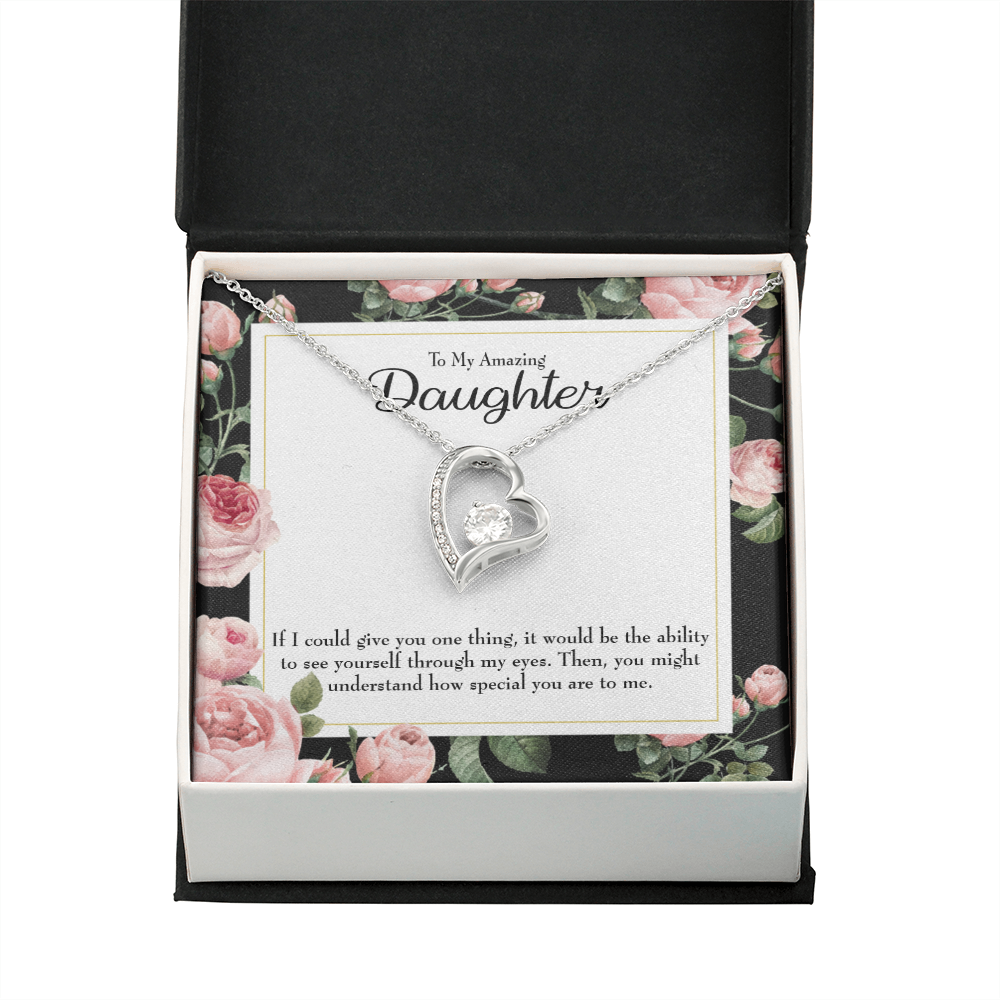 To My Daughter Ability to See Forever Necklace w Message Card-Express Your Love Gifts