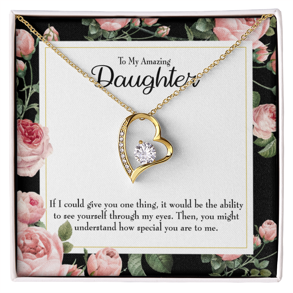 To My Daughter Ability to See Forever Necklace w Message Card-Express Your Love Gifts
