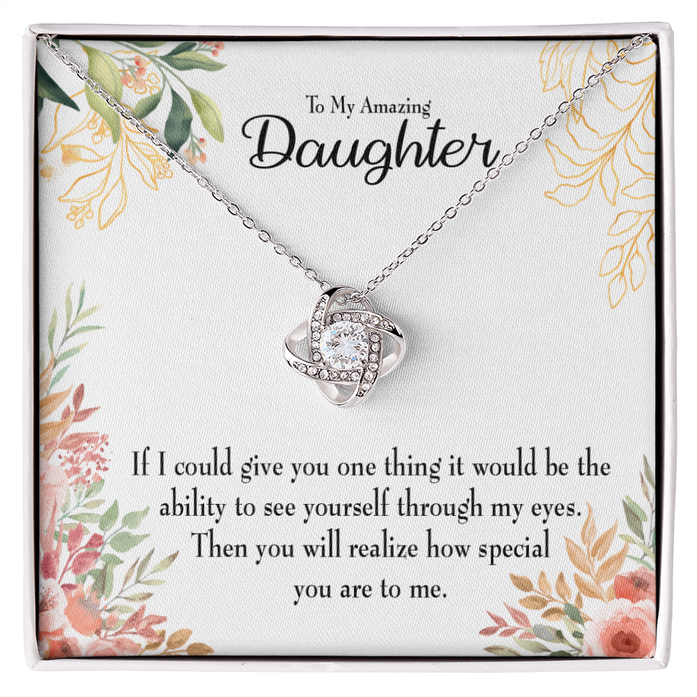 To My Daughter Ability to See Infinity Knot Necklace Message Card-Express Your Love Gifts