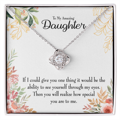 To My Daughter Ability to See Infinity Knot Necklace Message Card-Express Your Love Gifts