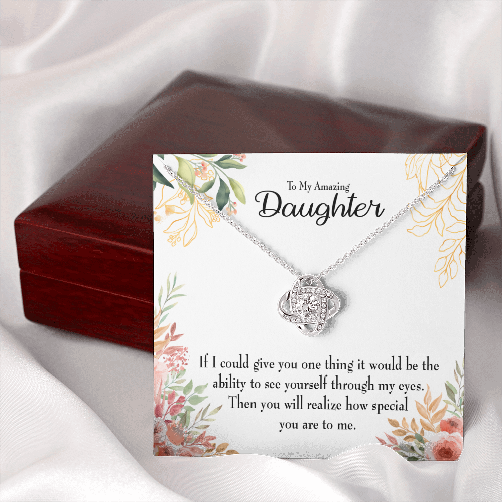 To My Daughter Ability to See Infinity Knot Necklace Message Card-Express Your Love Gifts