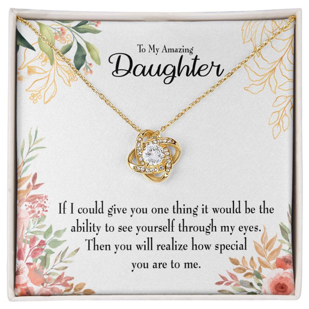 To My Daughter Ability to See Infinity Knot Necklace Message Card-Express Your Love Gifts