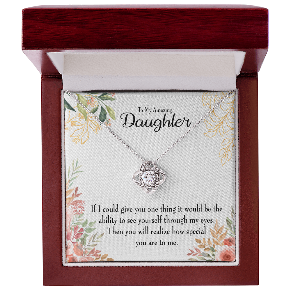 To My Daughter Ability to See Infinity Knot Necklace Message Card-Express Your Love Gifts