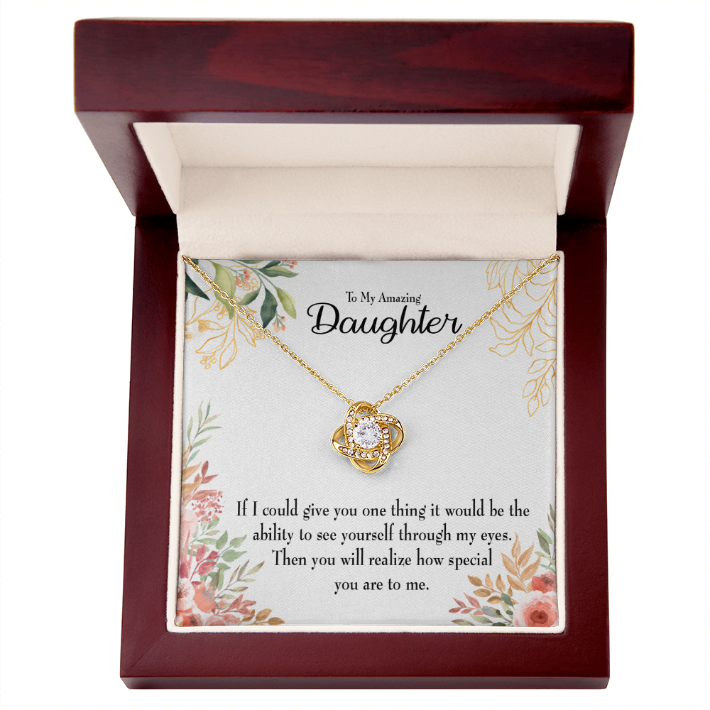 To My Daughter Ability to See Infinity Knot Necklace Message Card-Express Your Love Gifts